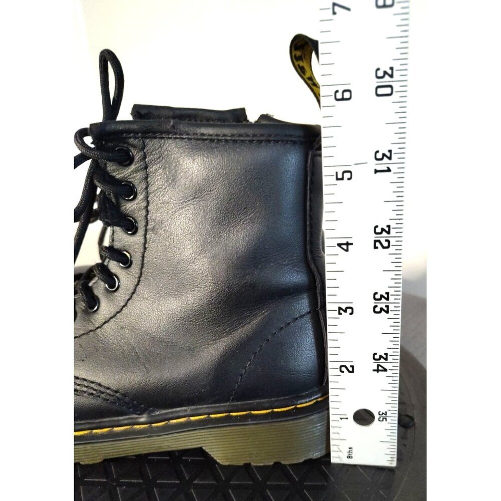 Dr Martens kids Laced Zip Up Gloss Black Shoes Boots 1460 J 13 - Picture 8 of 16